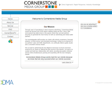 Tablet Screenshot of cornerstonemediagroup.com